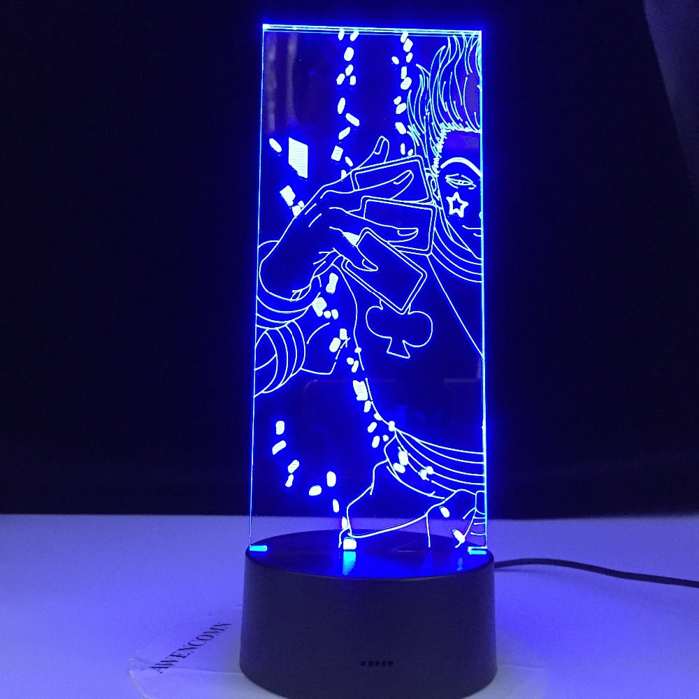 Anime Hunter X Hunter Hisoka Lamp Gift Acrylic 3d Night Light Led Color Changing Nightlight for Kids Bedroom Decoration Light