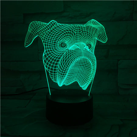 Dog Face - 3D Optical Illusion LED Lamp Hologram