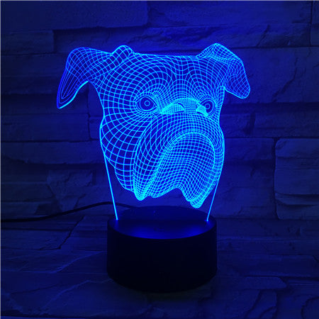 Dog Face - 3D Optical Illusion LED Lamp Hologram