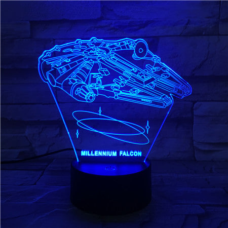 Falcon - 3D Optical Illusion LED Lamp Hologram