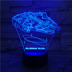 Falcon - 3D Optical Illusion LED Lamp Hologram