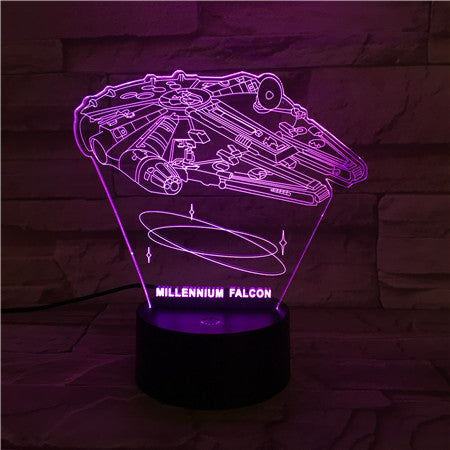 Falcon - 3D Optical Illusion LED Lamp Hologram