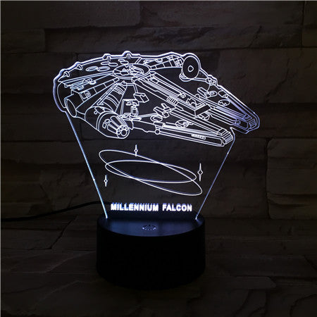 Falcon - 3D Optical Illusion LED Lamp Hologram