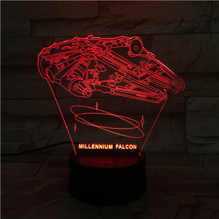 Falcon - 3D Optical Illusion LED Lamp Hologram