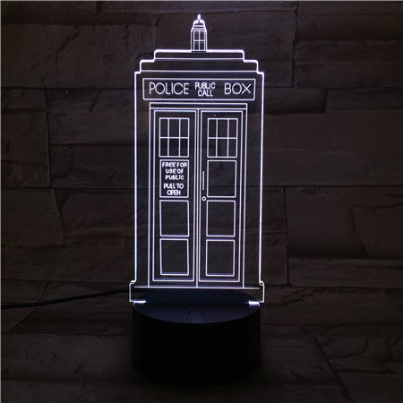 Police Box - 3D Optical Illusion LED Lamp Hologram