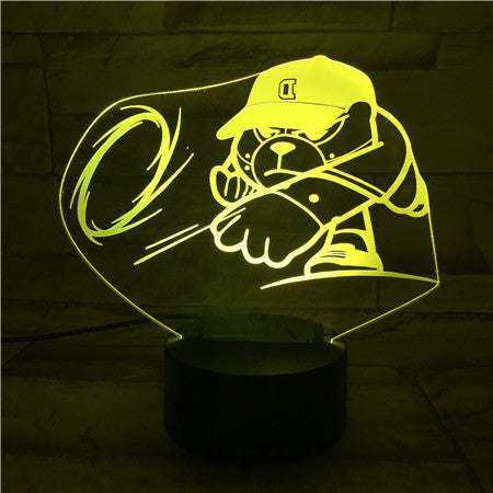 D Bear - 3D Optical Illusion LED Lamp Hologram