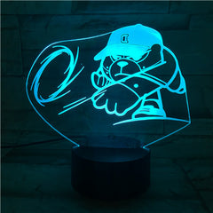 D Bear - 3D Optical Illusion LED Lamp Hologram