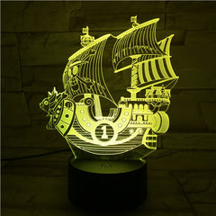 Pirate Ship - 3D Optical Illusion LED Lamp Hologram