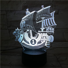 Pirate Ship - 3D Optical Illusion LED Lamp Hologram