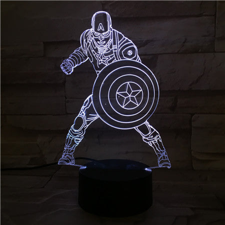 Captain - 3D Optical Illusion LED Lamp Hologram