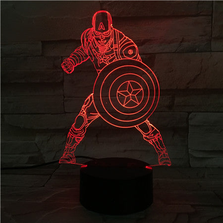 Captain - 3D Optical Illusion LED Lamp Hologram