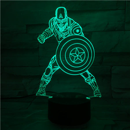 Captain - 3D Optical Illusion LED Lamp Hologram