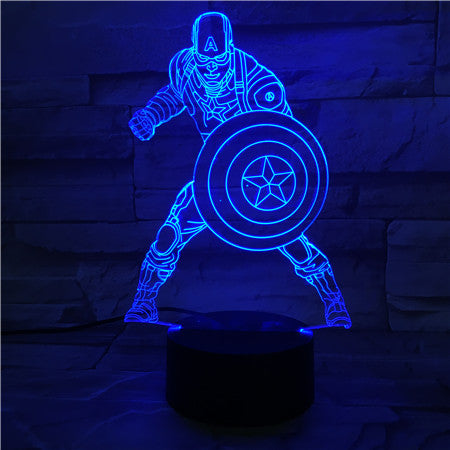 Captain - 3D Optical Illusion LED Lamp Hologram