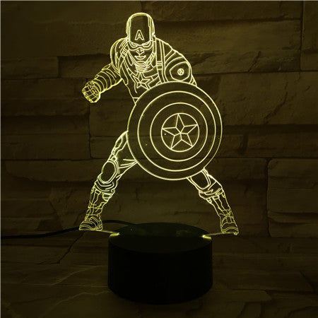 Captain - 3D Optical Illusion LED Lamp Hologram
