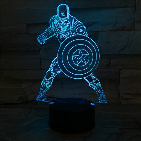 Captain - 3D Optical Illusion LED Lamp Hologram