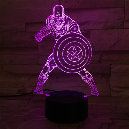 Captain - 3D Optical Illusion LED Lamp Hologram