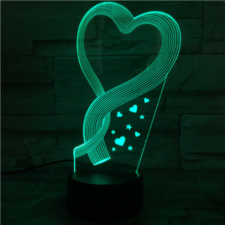Heart - 3D Optical Illusion LED Lamp Hologram