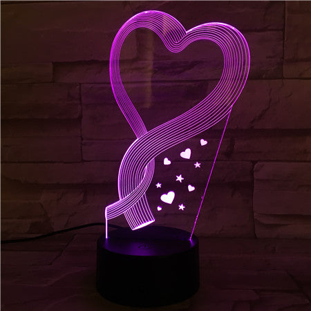 Heart - 3D Optical Illusion LED Lamp Hologram