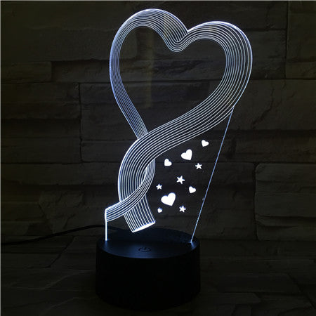 Heart - 3D Optical Illusion LED Lamp Hologram