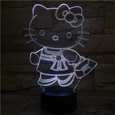 Kitty - 3D Optical Illusion LED Lamp Hologram