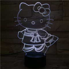 Kitty  - 3D Optical Illusion LED Lamp Hologram