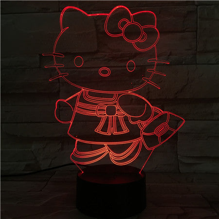 Kitty - 3D Optical Illusion LED Lamp Hologram