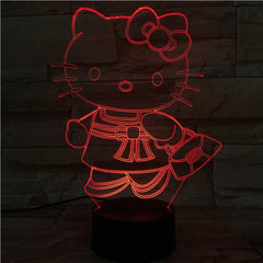 Kitty  - 3D Optical Illusion LED Lamp Hologram