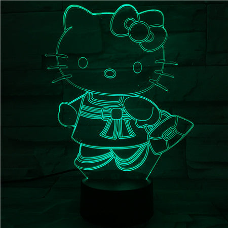 Kitty - 3D Optical Illusion LED Lamp Hologram