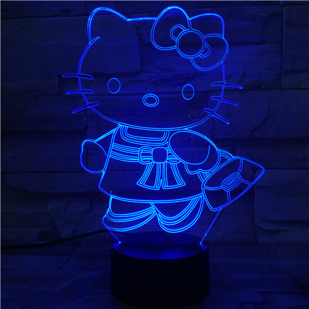 Kitty - 3D Optical Illusion LED Lamp Hologram