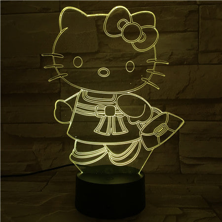 Kitty - 3D Optical Illusion LED Lamp Hologram