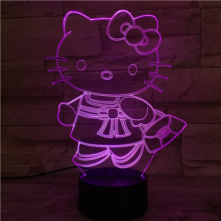 Kitty - 3D Optical Illusion LED Lamp Hologram