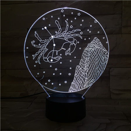 Cancer - 3D Optical Illusion LED Lamp Hologram