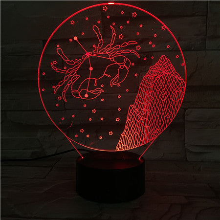 Cancer - 3D Optical Illusion LED Lamp Hologram