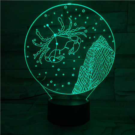 Cancer - 3D Optical Illusion LED Lamp Hologram