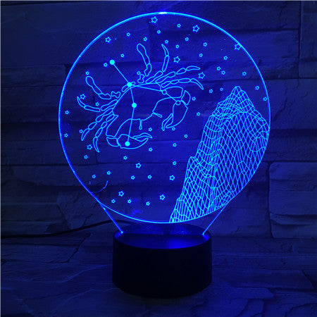 Cancer - 3D Optical Illusion LED Lamp Hologram