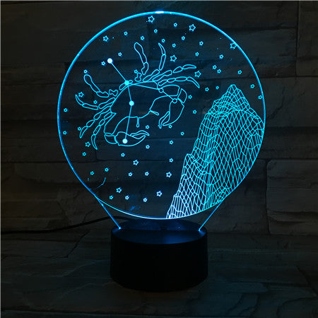 Cancer - 3D Optical Illusion LED Lamp Hologram