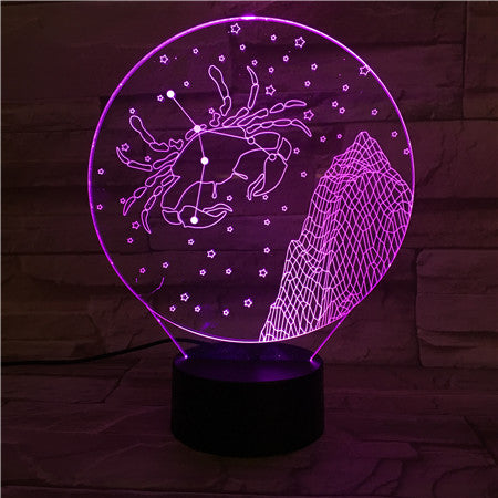 Cancer - 3D Optical Illusion LED Lamp Hologram