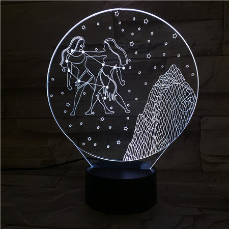 Gemini - 3D Optical Illusion LED Lamp Hologram