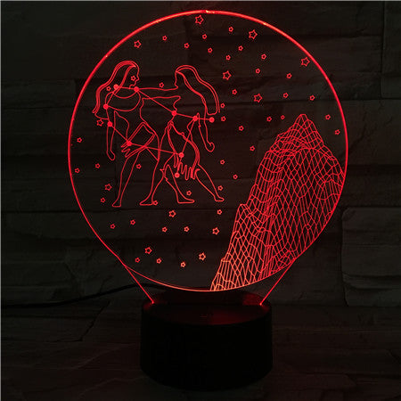 Gemini - 3D Optical Illusion LED Lamp Hologram