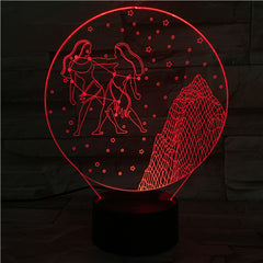 Gemini  - 3D Optical Illusion LED Lamp Hologram