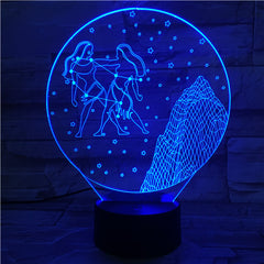 Gemini  - 3D Optical Illusion LED Lamp Hologram