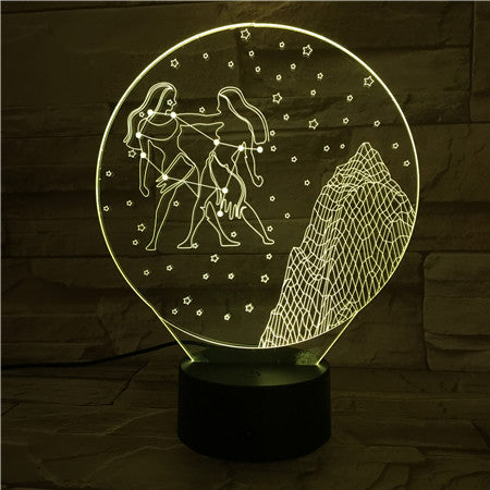 Gemini - 3D Optical Illusion LED Lamp Hologram