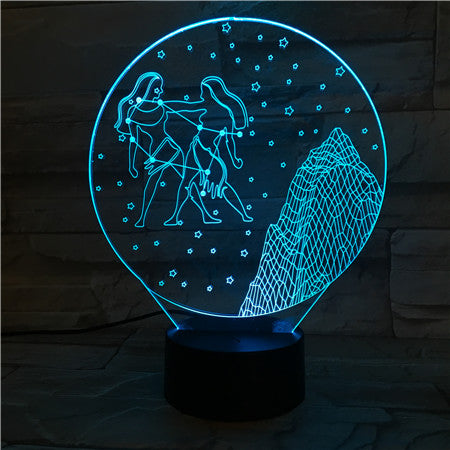 Gemini - 3D Optical Illusion LED Lamp Hologram