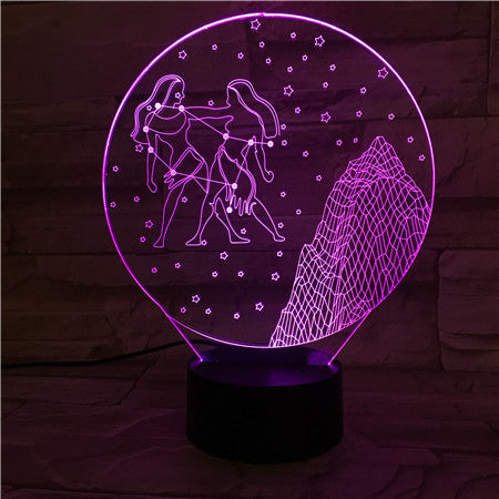 Gemini - 3D Optical Illusion LED Lamp Hologram