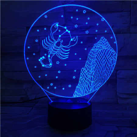 Scorpio - 3D Optical Illusion LED Lamp Hologram