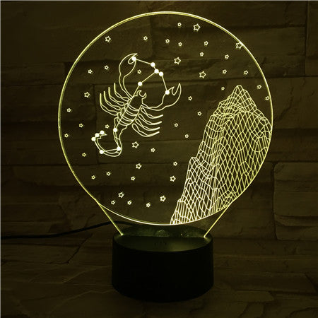 Scorpio - 3D Optical Illusion LED Lamp Hologram