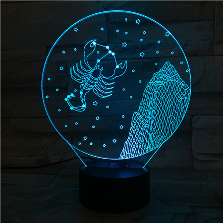 Scorpio - 3D Optical Illusion LED Lamp Hologram