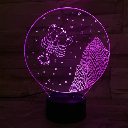 Scorpio - 3D Optical Illusion LED Lamp Hologram