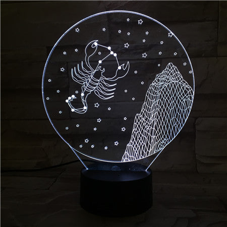 Scorpio - 3D Optical Illusion LED Lamp Hologram
