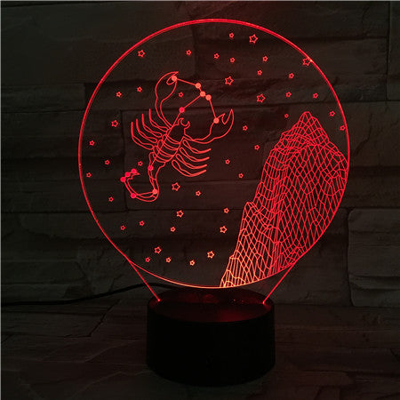 Scorpio - 3D Optical Illusion LED Lamp Hologram